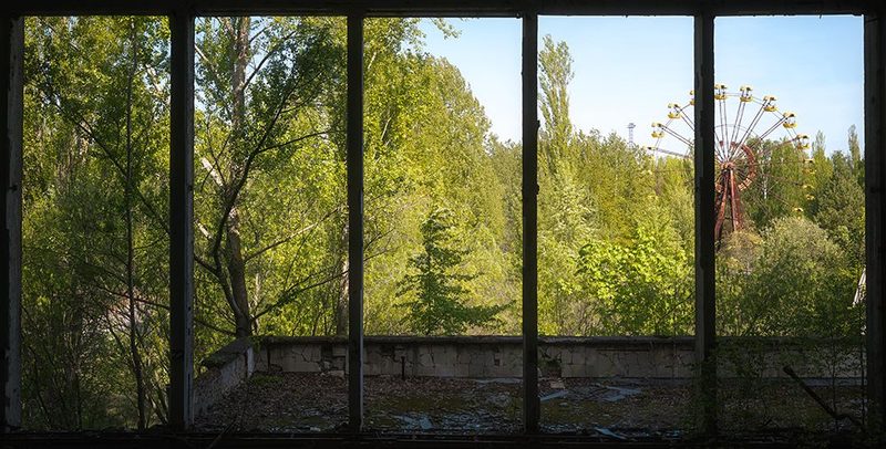 Ferris Wheel in Pripyat Chernobyl art print by Roman Robroek for $57.95 CAD