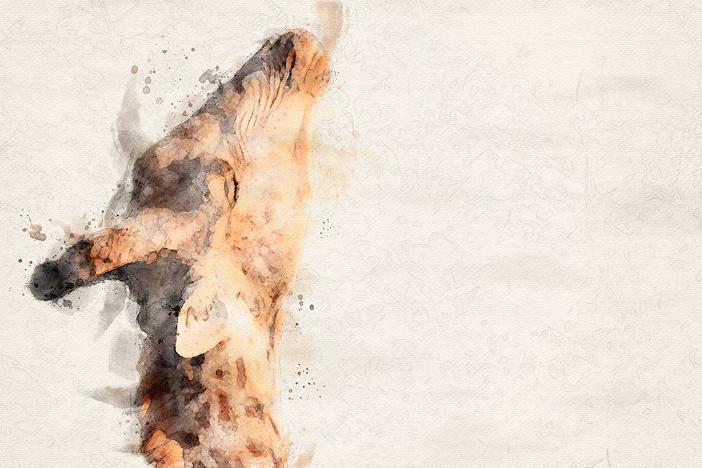 Abstract Giraffe Watercolor Art art print by Arno Du Toit for $57.95 CAD