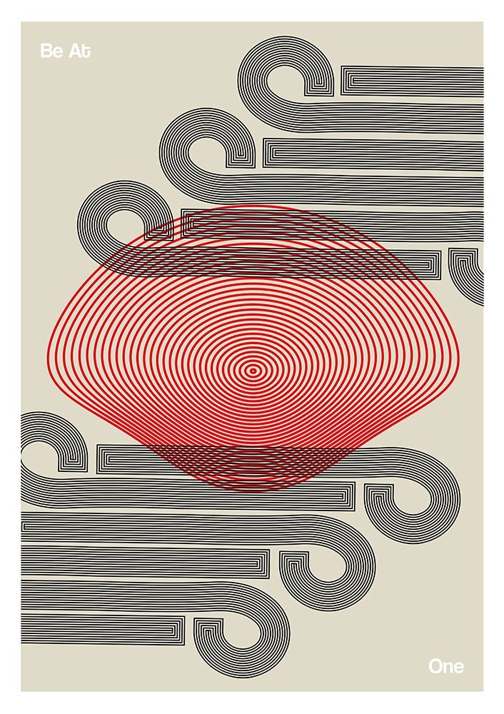 Be At One - Black art print by Frances Collett for $57.95 CAD