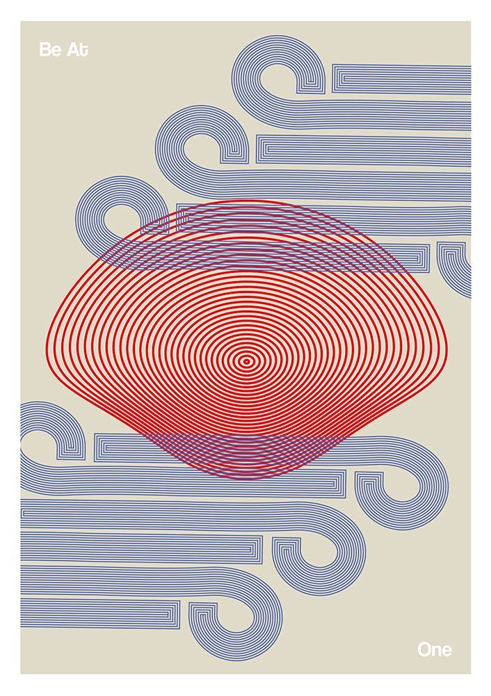 Be At One - Blue art print by Frances Collett for $57.95 CAD