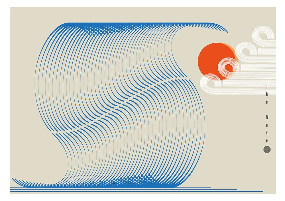 The Wave Biscuit - Blue art print by Frances Collett for $57.95 CAD