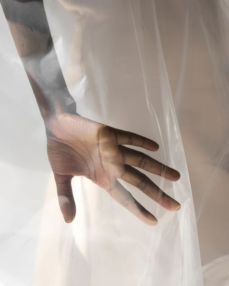 Hand Through Sheer art print by Minorstep for $57.95 CAD