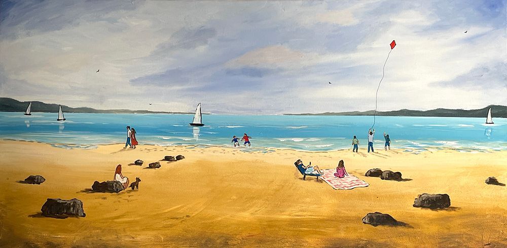 A Delightful Beach Day art print by Aisha Haider for $57.95 CAD
