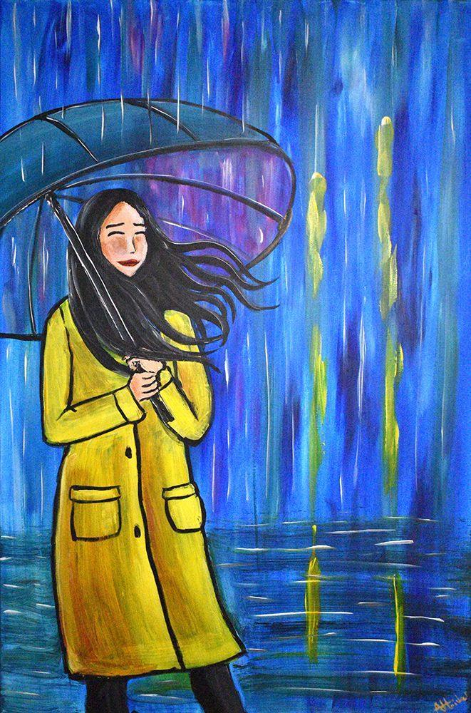 The Yellow Raincoat 3 art print by Aisha Haider for $57.95 CAD