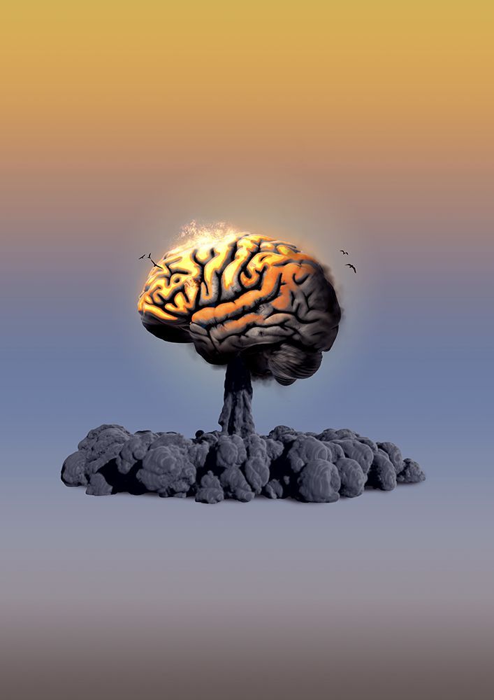 Brain Explosion art print by Artem Pozdniakov for $57.95 CAD