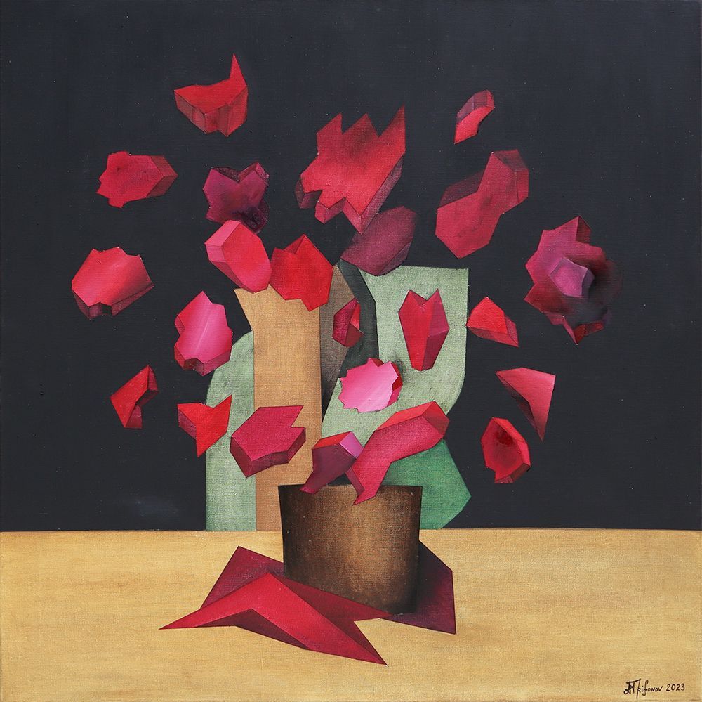 Bouquet still life square art print by Alexander Trifonov for $57.95 CAD