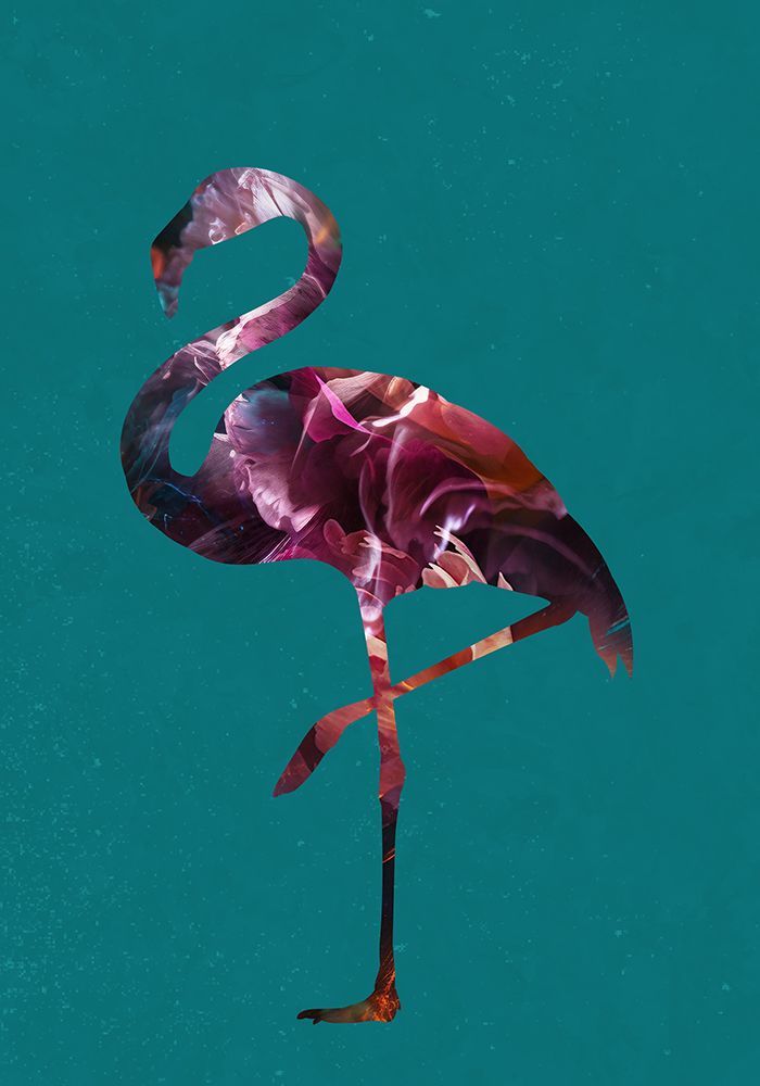 Flamingo Pink and Green art print by Sarah Manovski for $57.95 CAD