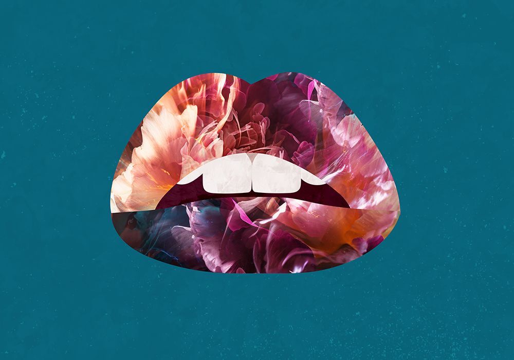 Floral Lips art print by Sarah Manovski for $57.95 CAD
