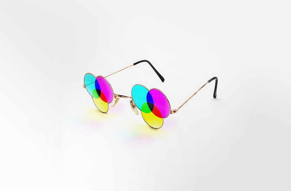 Cmyk Glasses art print by Artem Pozdniakov for $57.95 CAD