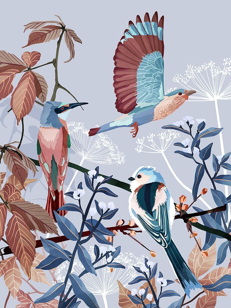 Birds of Winter art print by Goed Blauw for $57.95 CAD