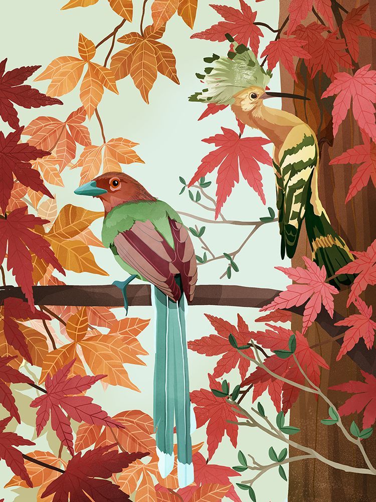 Birds of Autumn art print by Goed Blauw for $57.95 CAD