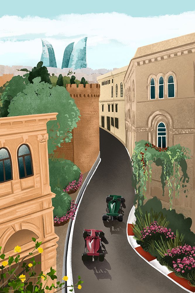 Baku Azerbeidzjan art print by Goed Blauw for $57.95 CAD