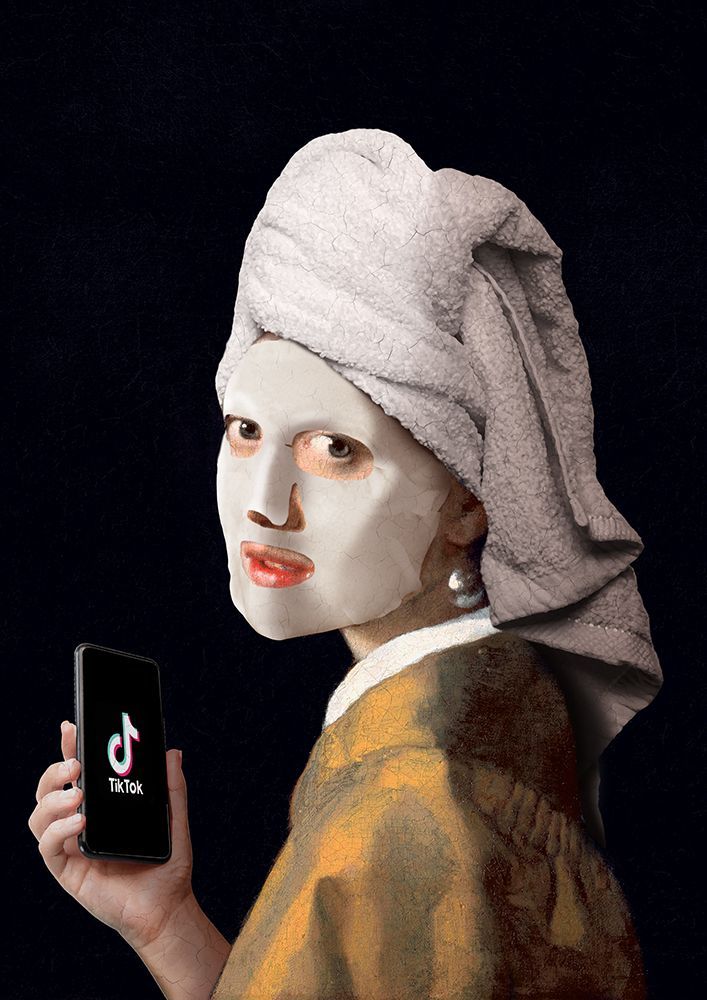 Girl with TikTok art print by Artem Pozdniakov for $57.95 CAD