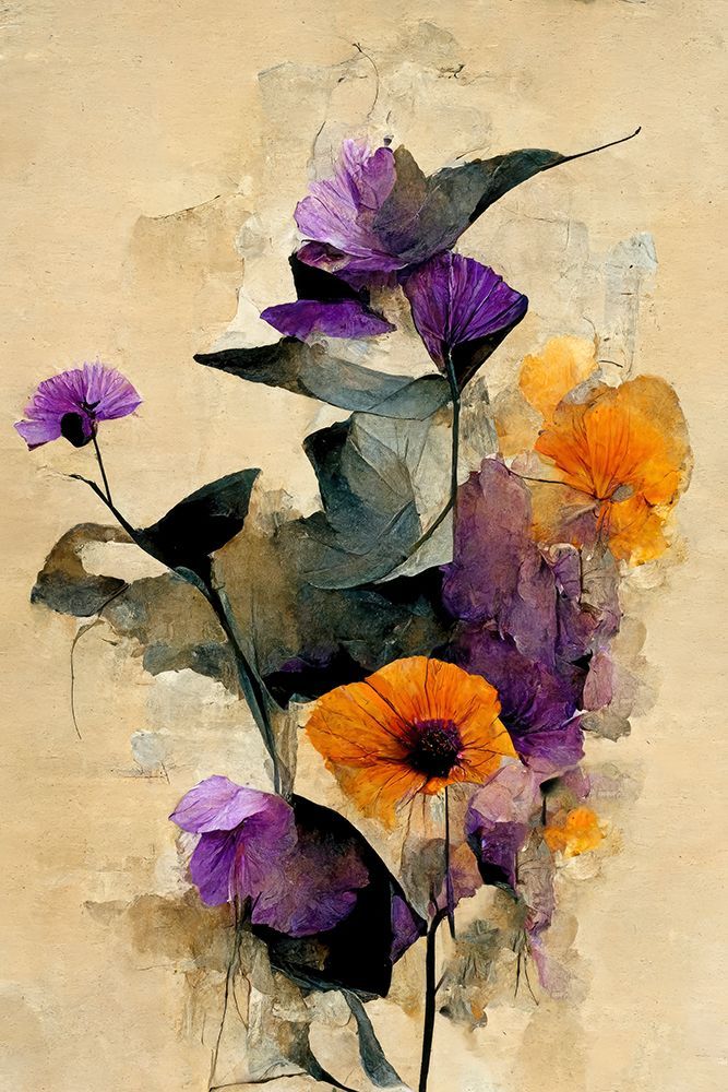 Purple Dry Flowers art print by Treechild for $57.95 CAD
