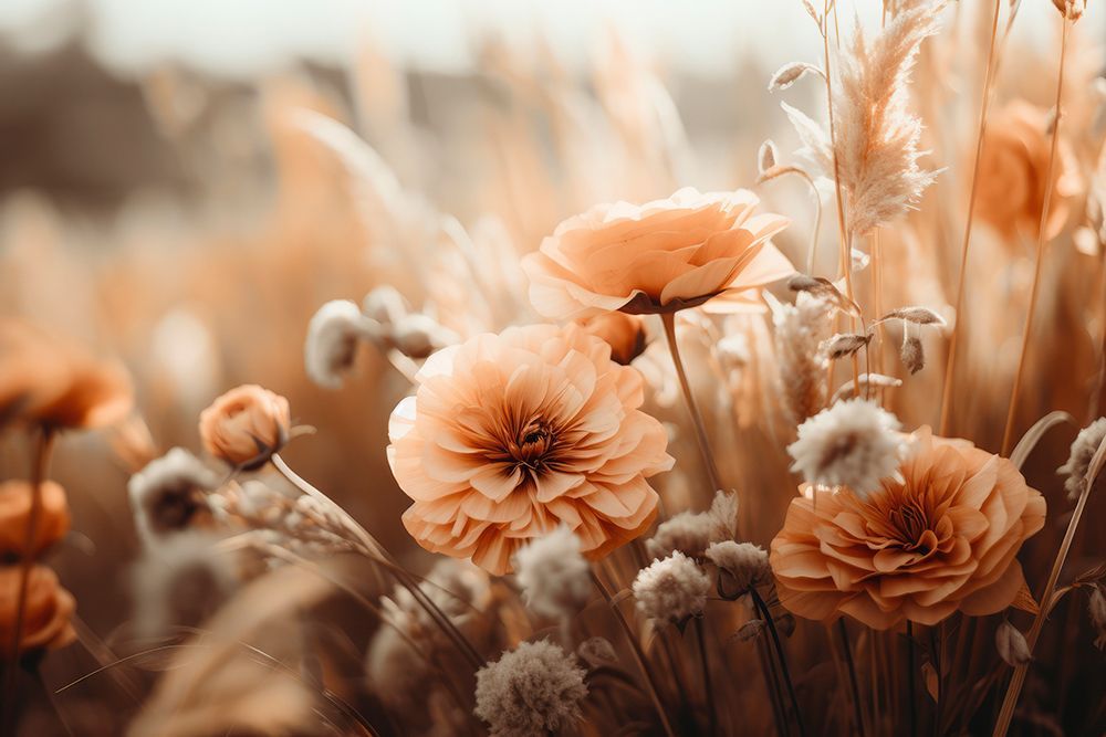 Orange Flowers No 2 art print by Treechild for $57.95 CAD