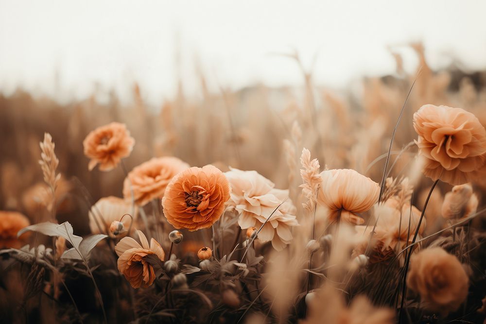Orange Flowers art print by Treechild for $57.95 CAD