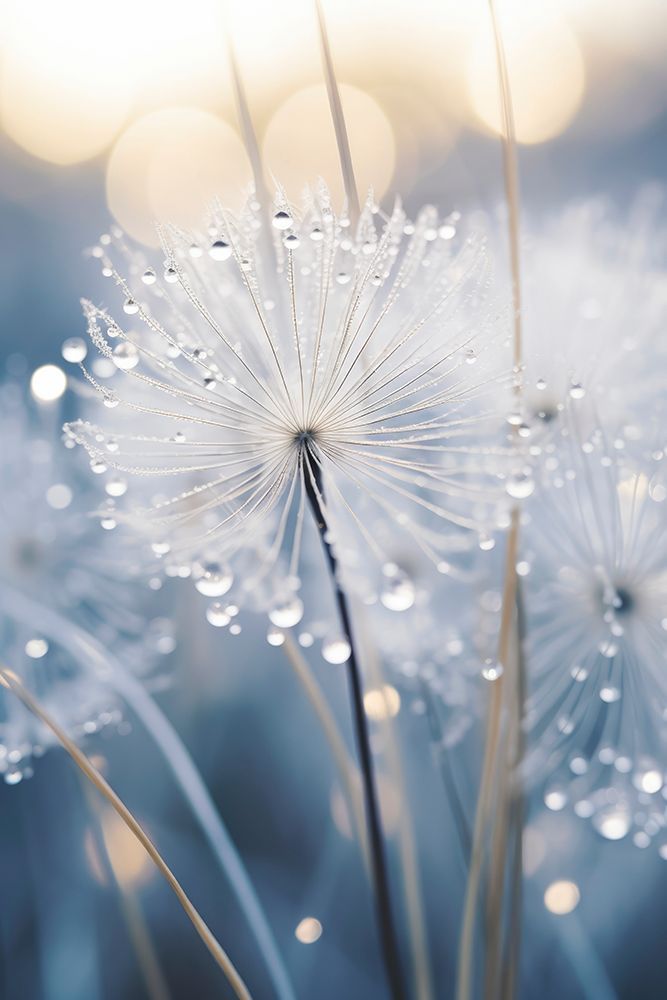 Drops On Dandelion art print by Treechild for $57.95 CAD