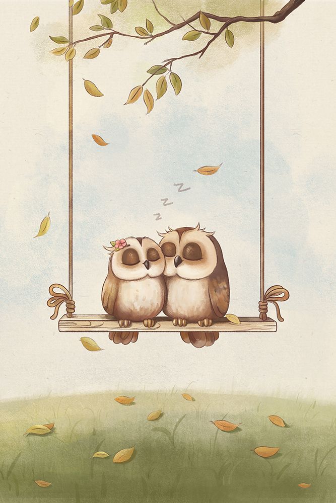 Owls in love art print by Xuan Thai for $57.95 CAD
