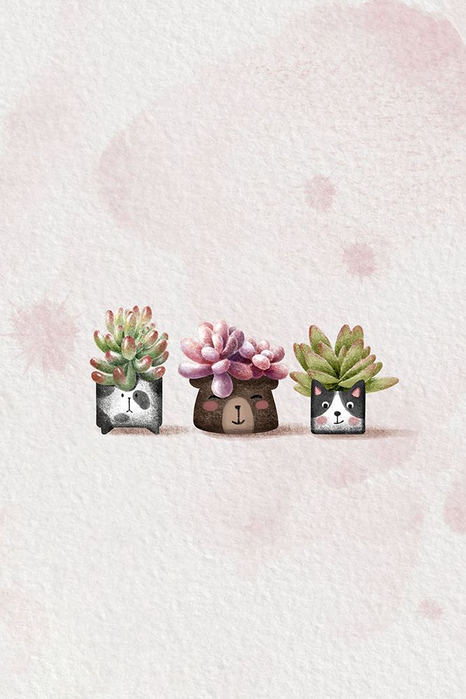 Cute Succulents art print by Xuan Thai for $57.95 CAD