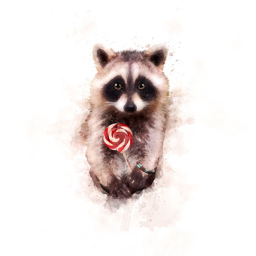 Baby Racoon art print by Emel Tunaboylu for $57.95 CAD