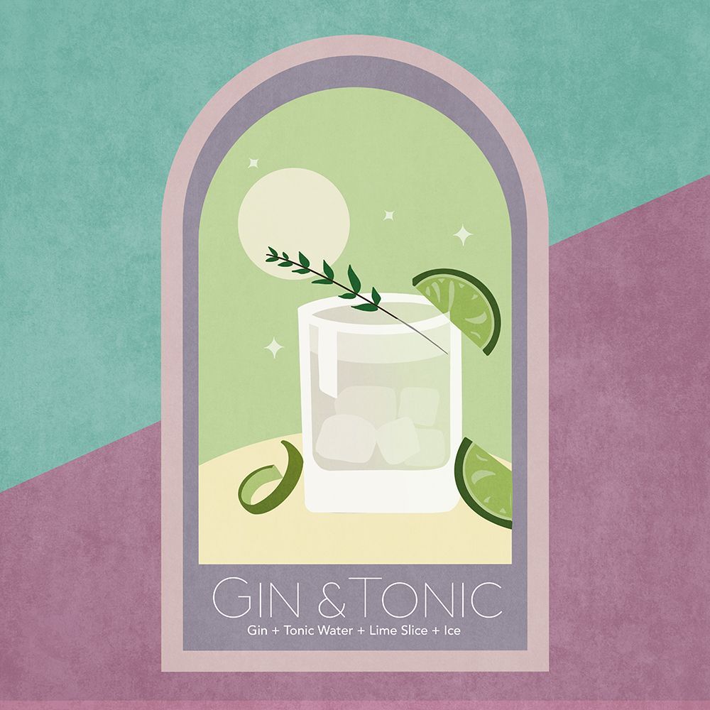 Kokteyl Gin Tonic art print by Emel Tunaboylu for $57.95 CAD