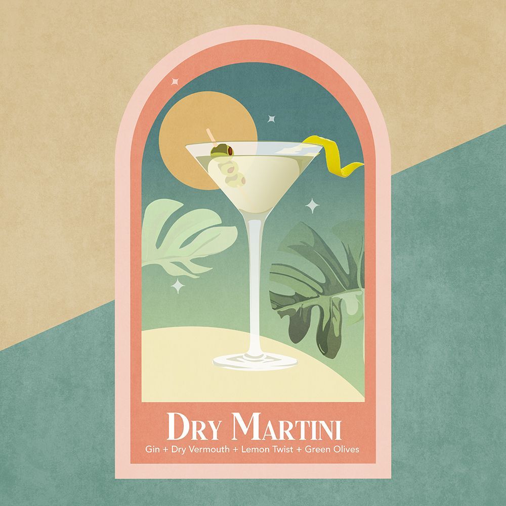 Kokteyl Dry Martini art print by Emel Tunaboylu for $57.95 CAD