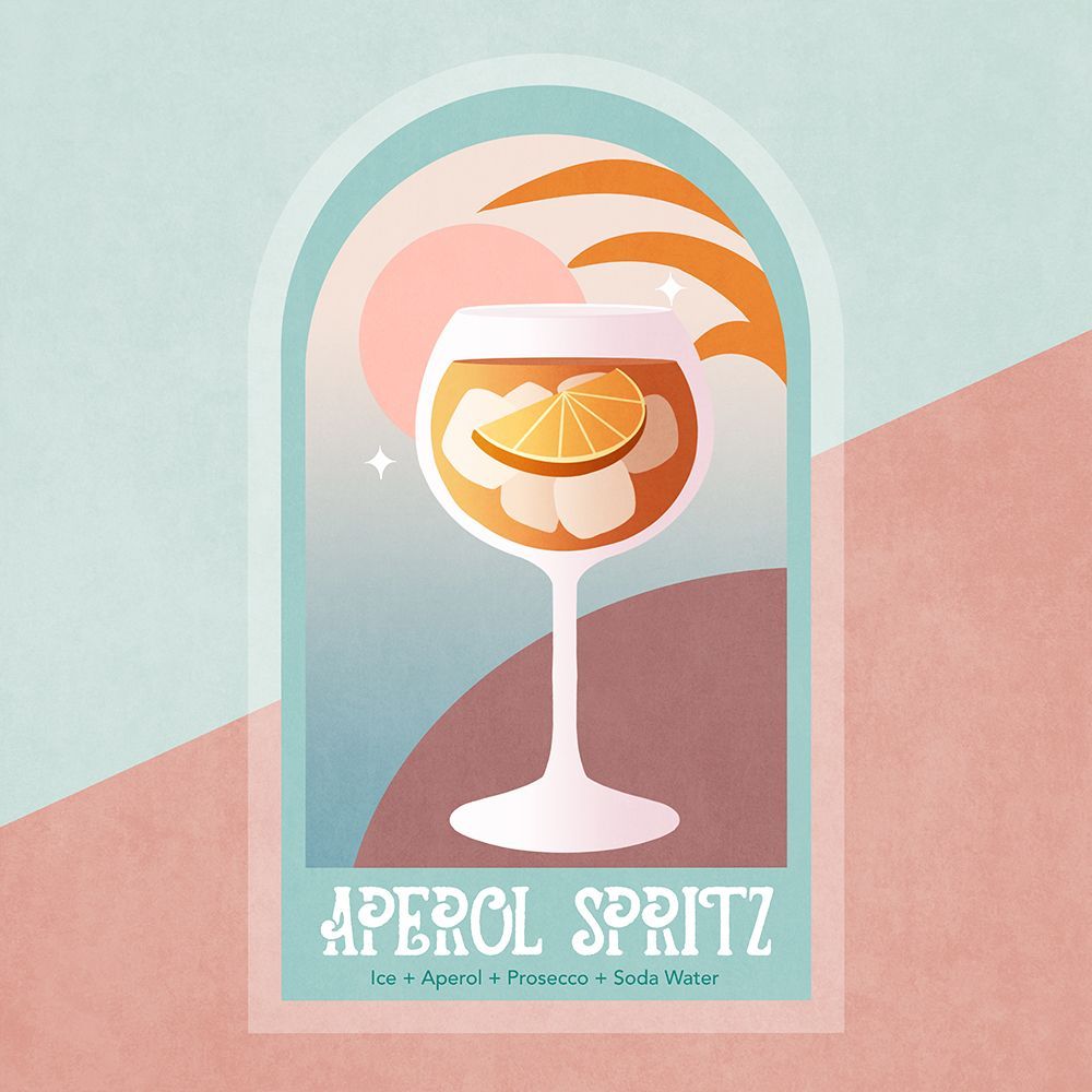 Kokteyl Aperol Spritz art print by Emel Tunaboylu for $57.95 CAD