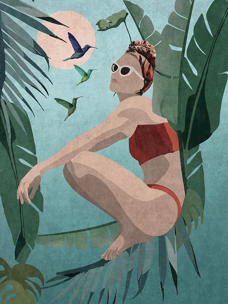 Tropical Blue art print by Emel Tunaboylu for $57.95 CAD
