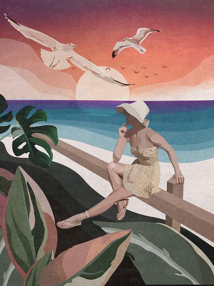 On the Beach art print by Emel Tunaboylu for $57.95 CAD