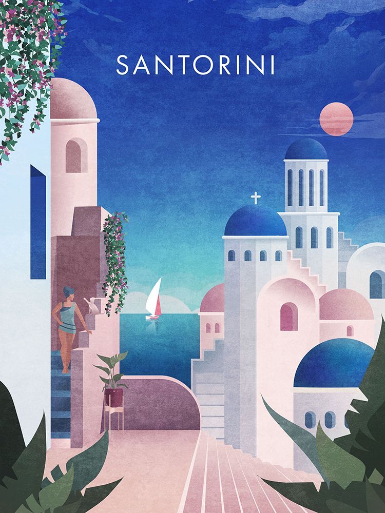Santorini Text.png art print by Emel Tunaboylu for $57.95 CAD