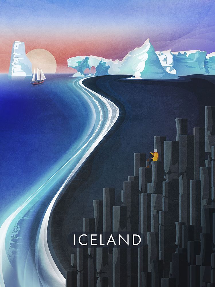 Iceland Text.png art print by Emel Tunaboylu for $57.95 CAD