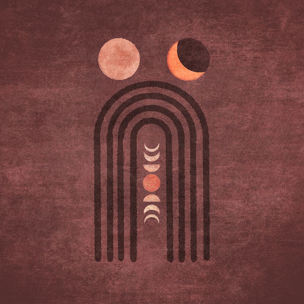Visne Watercolor Moon Phase art print by Emel Tunaboylu for $57.95 CAD