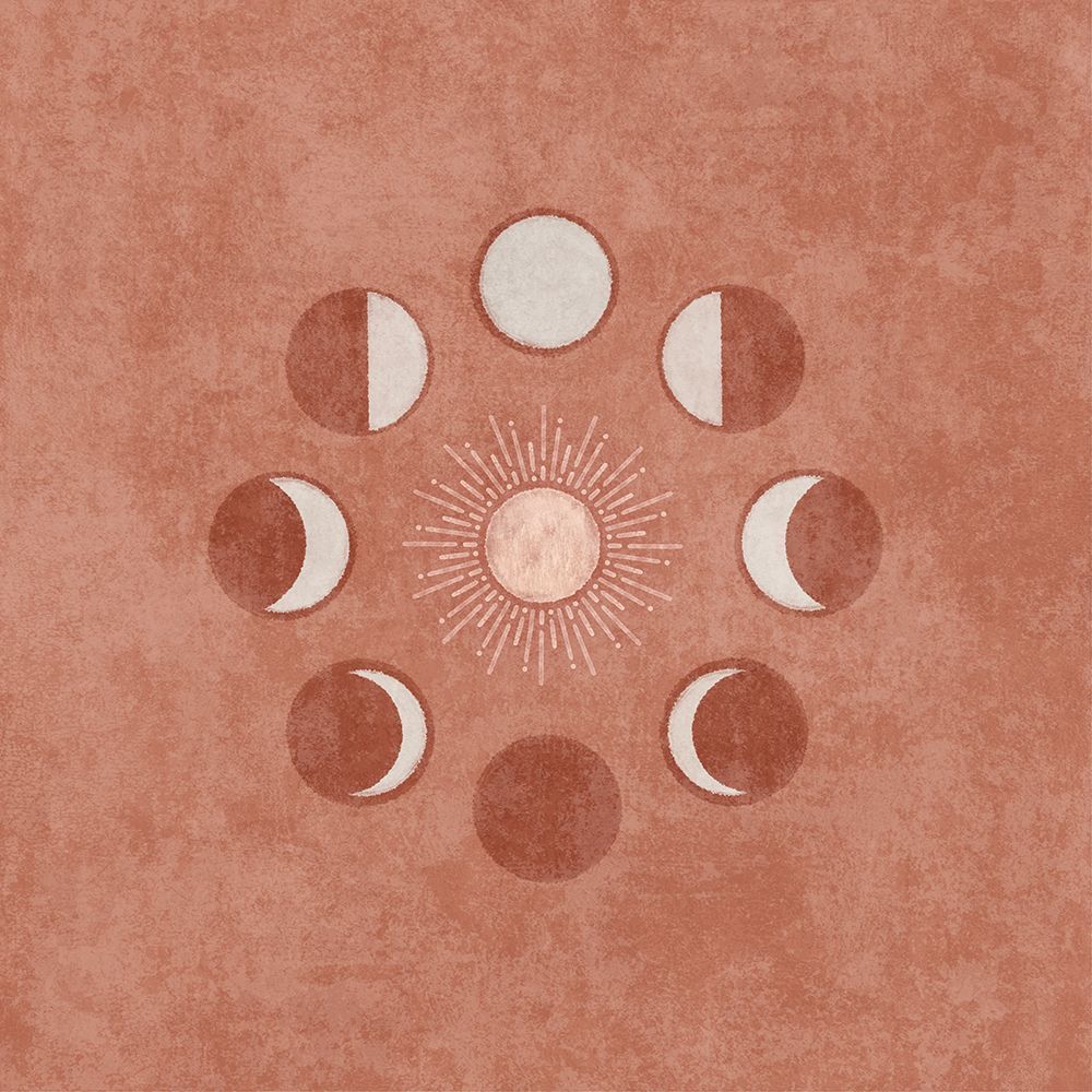 Somon Sun and Circle Moon Phase art print by Emel Tunaboylu for $57.95 CAD