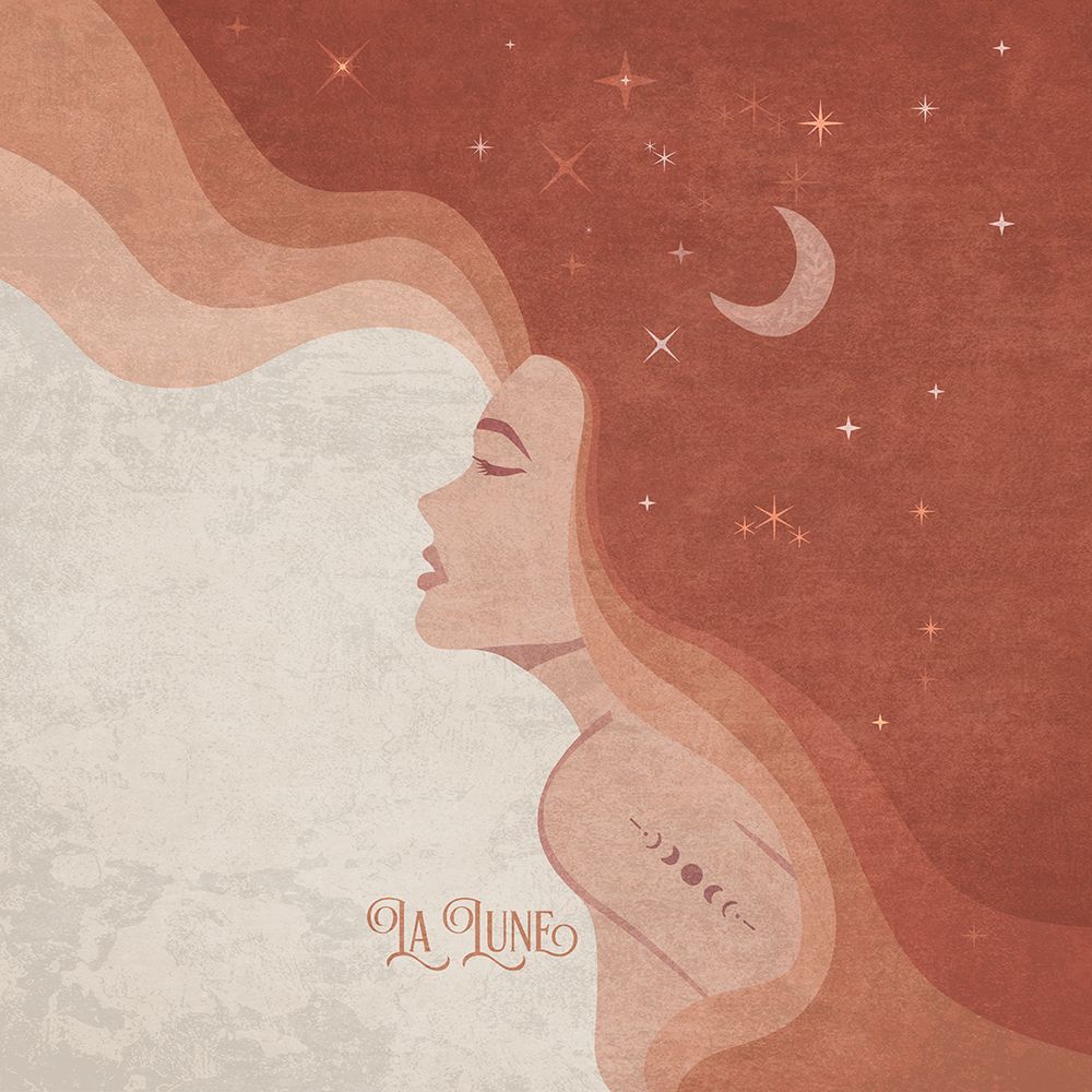 Moon Lady Terracotta Lune art print by Emel Tunaboylu for $57.95 CAD