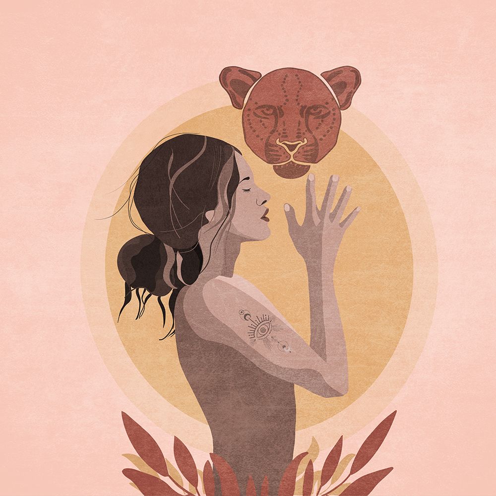Meditation With Tiger art print by Emel Tunaboylu for $57.95 CAD