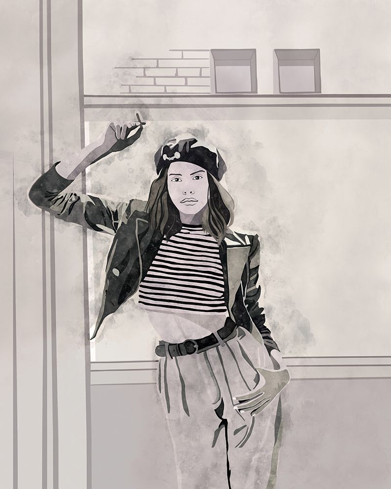 Smoking Woman 4X5 Print By Bohonewart art print by Emel Tunaboylu for $57.95 CAD