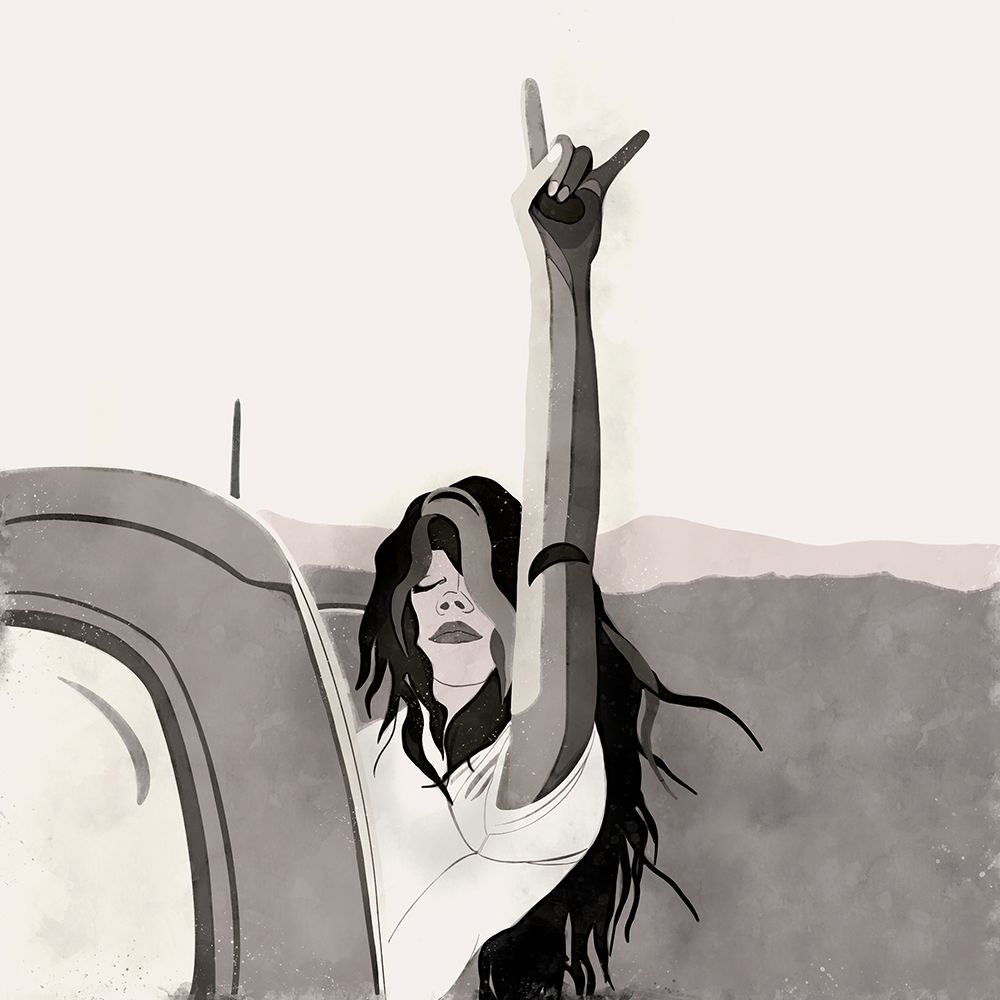 French V Finger Girl 02 art print by Emel Tunaboylu for $57.95 CAD