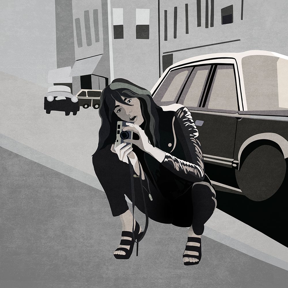 French Photographer Girl art print by Emel Tunaboylu for $57.95 CAD
