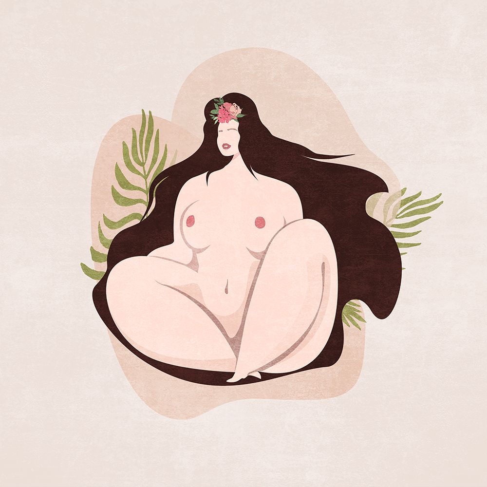 Beautiful Curvy Lady 03 art print by Emel Tunaboylu for $57.95 CAD