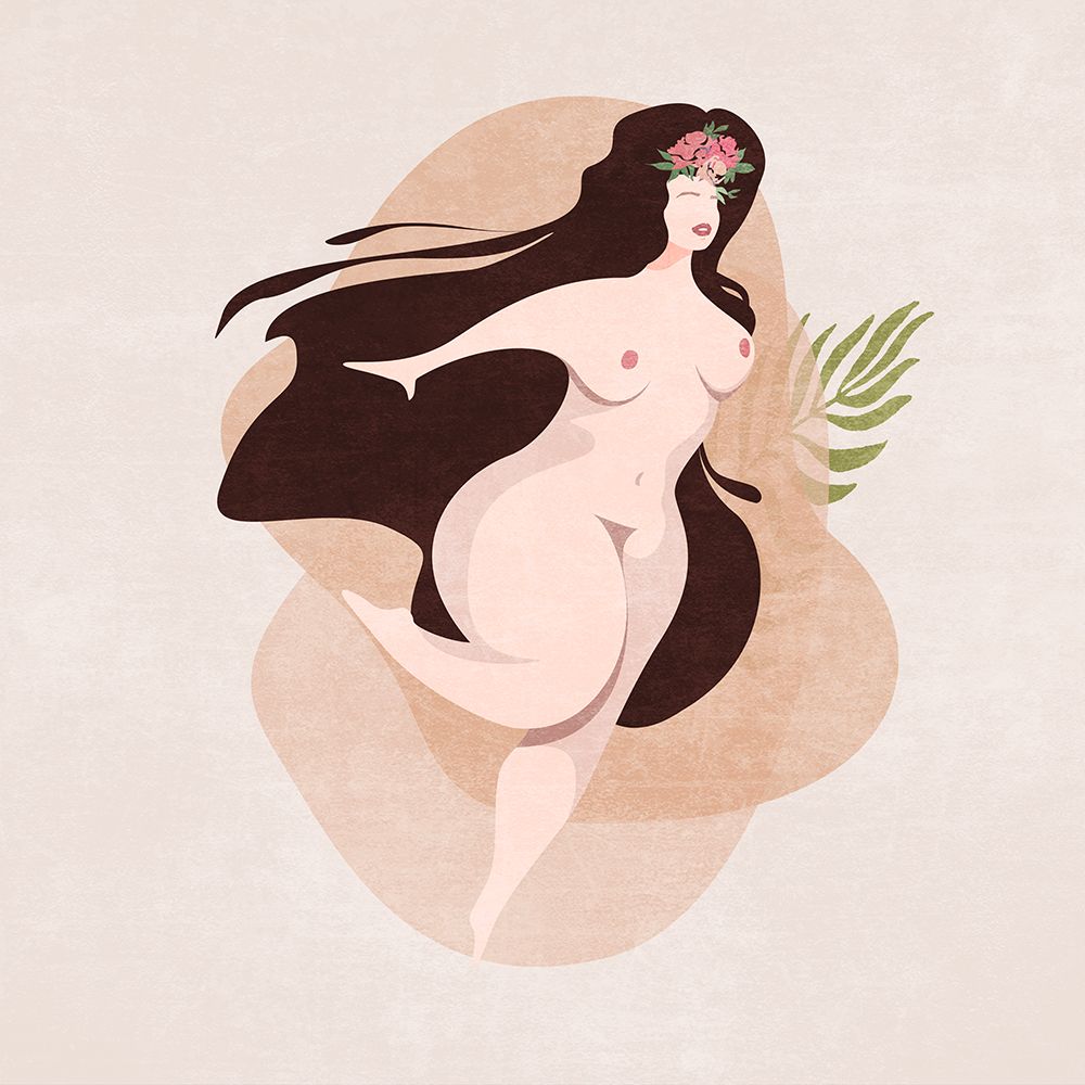 Beautiful Curvy Lady 01 art print by Emel Tunaboylu for $57.95 CAD