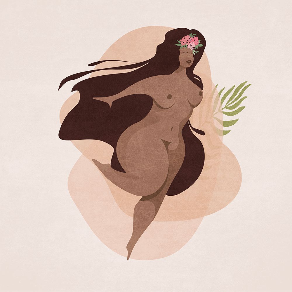 Beautiful Curvy Lady 01 Copy art print by Emel Tunaboylu for $57.95 CAD