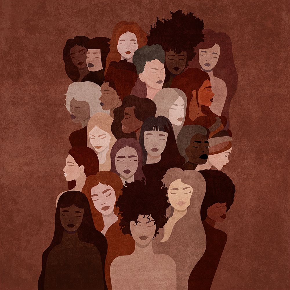 Absctract Terra Womens Faces art print by Emel Tunaboylu for $57.95 CAD