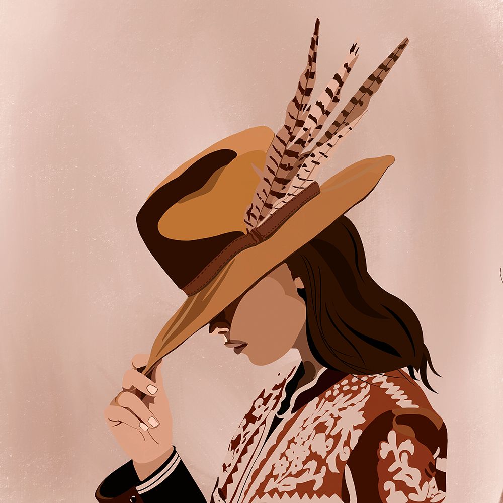Dark Hair Feather Boho Special art print by Emel Tunaboylu for $57.95 CAD