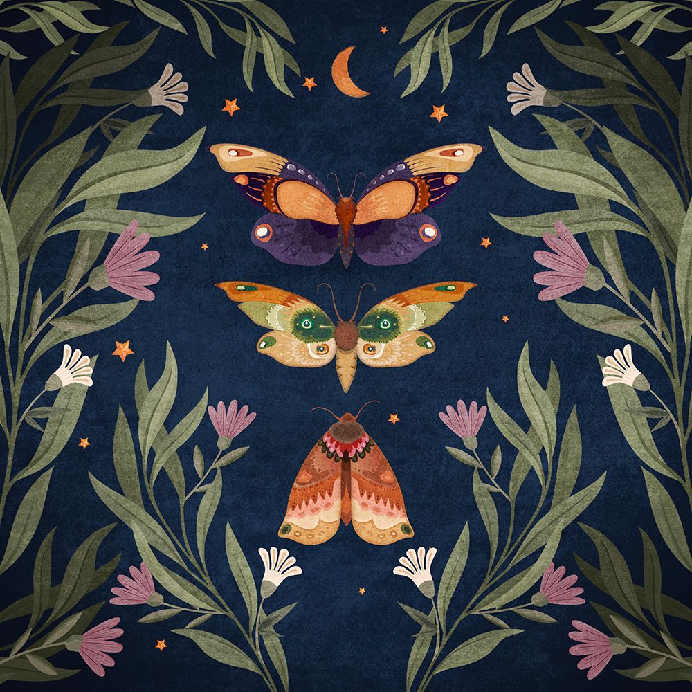 Butterfly Night Fly art print by Emel Tunaboylu for $57.95 CAD
