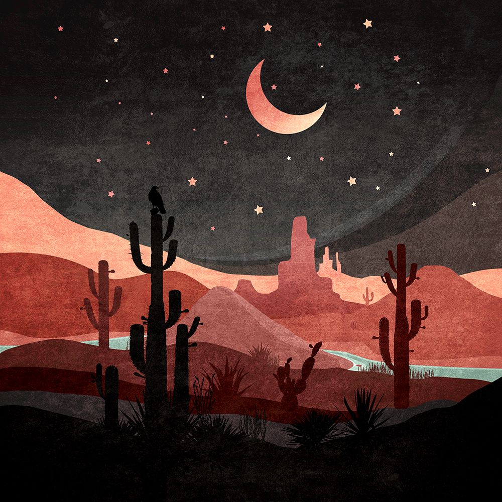 Western Night art print by Emel Tunaboylu for $57.95 CAD