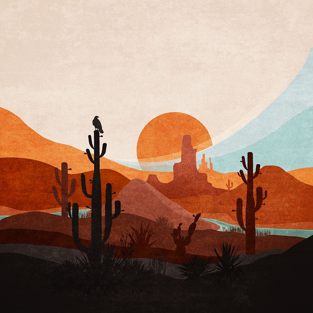 Western Cactus 01 art print by Emel Tunaboylu for $57.95 CAD