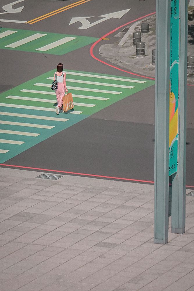 Crosswalking art print by Yi-Tang Wang for $57.95 CAD