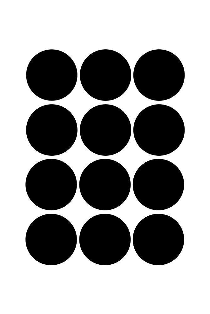 Twelve Circles Black art print by Oju Design for $57.95 CAD