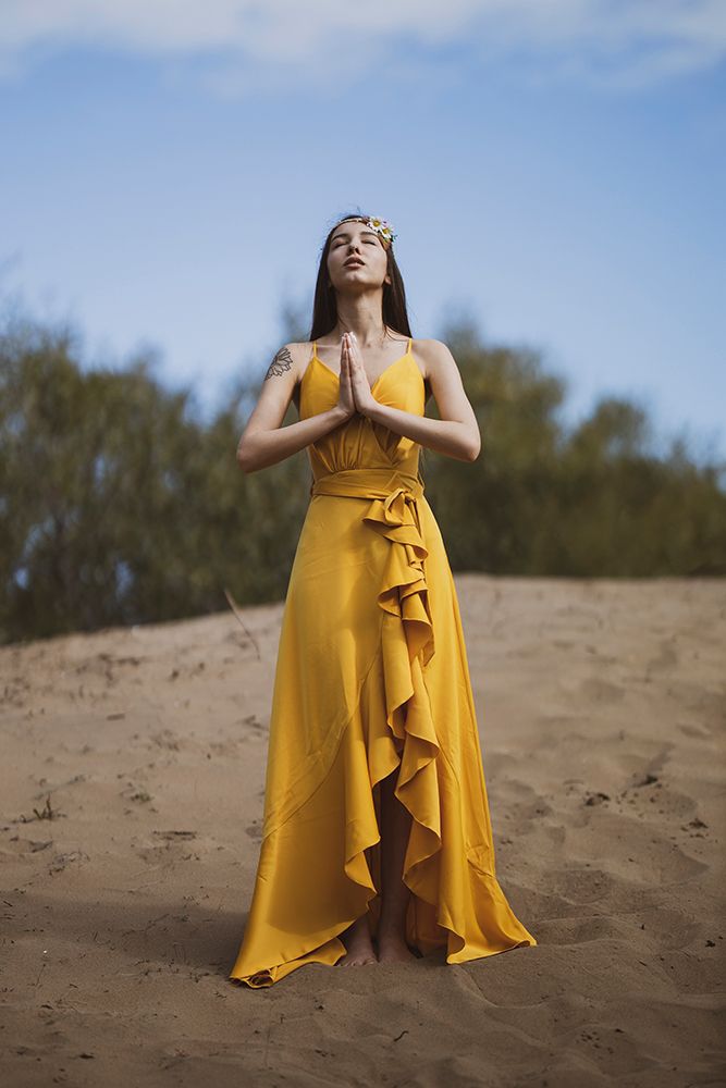 Woman In Yellow Dress art print by Engin Akyurt for $57.95 CAD