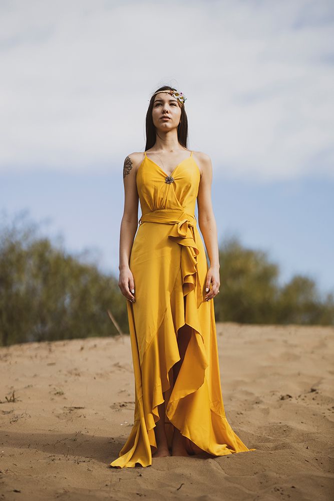 Woman In Yellow Dress art print by Engin Akyurt for $57.95 CAD